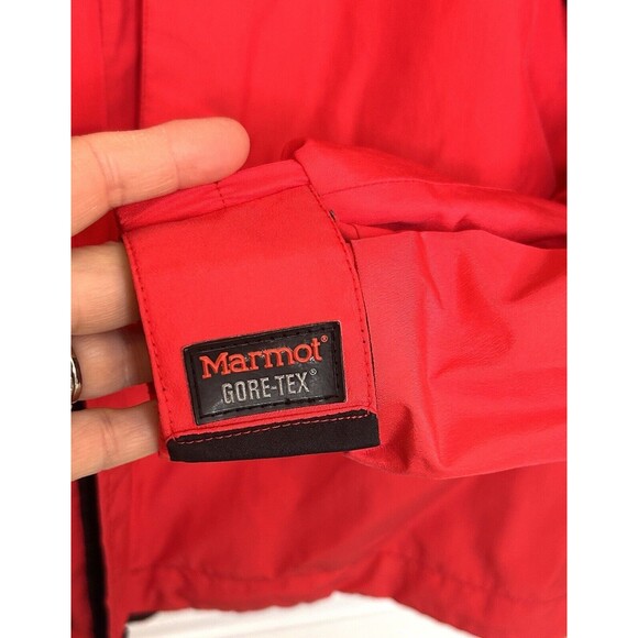 VINTAGE MARMOT MENS GORE-TEX SHELL SKI RAIN JACKET Red K2 Size Large - Picture 4 of 12